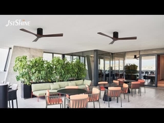 6 속도 선택 원격 제어 및 내구성 고체 나무 블레이드와 함께 장식 천장 팬