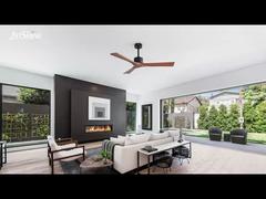 52인치 솔리드 우드 천장 선풍기 조용한 DC 모터 모던 디자인 거실 및 침실 사용