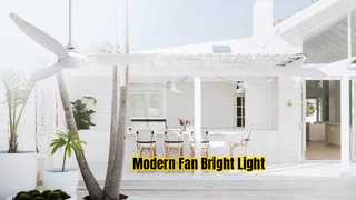 조명이 있는 52인치 흰색 현대 천장 선풍기