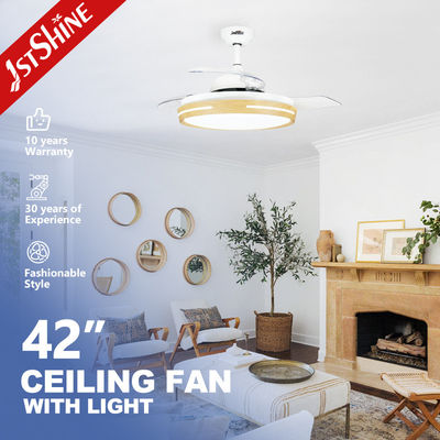 주문 스마트 42 인치 LED 보이지 않는 천장 팬 침실 및 거실 온라인 제조