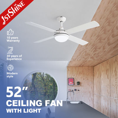 주문 Modern White Ceiling Fan With Lamp Light 3-Speed AC Motor 온라인 제조