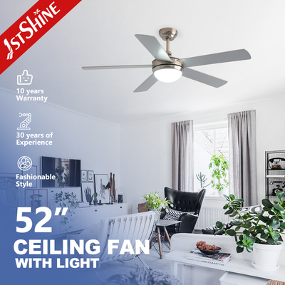 주문 Dual-Style Ceiling Fan With Light And Reversible Black & Silver Blades Remote Control 온라인 제조