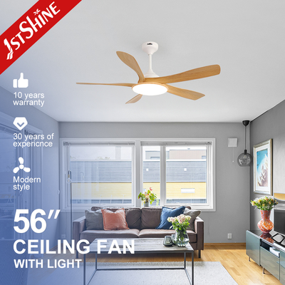 주문 56-Inch Ceiling Fan with LED Light – DC Motor, 5 Blades, Acrylic Lampshade 온라인 제조