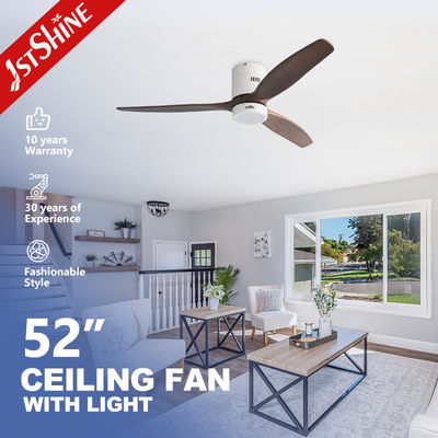 주문 52 Inches Flush Mount LED Ceiling Fan With Light For Hotel 온라인 제조