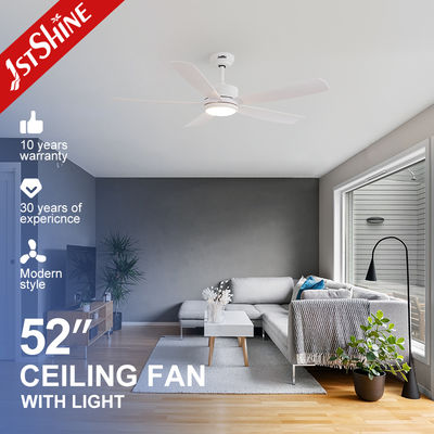 주문 Modern White Ceiling Fan With Light For Living Room ABS blade 온라인 제조