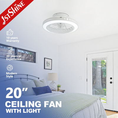 조용한 고속 20 인치 LED 천장 팬과 스마트 제어 및 장식 조명