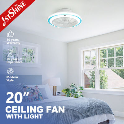 작은 20 인치 플러시 마운트 LED 천장 팬 빛과 색 온도 3000-6500K