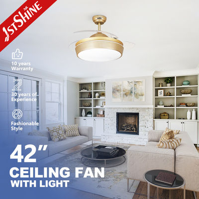 좋은 가격 투명 하 고 숨겨진 블레이드 천장 팬 LED 라이트 1stshine 고급 유럽 디자인 온라인으로