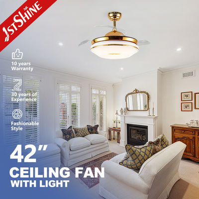 좋은 가격 숨겨진 블레이드 42인치 60W LED 천장 팬 소음 감소와 우아한 가정 장식 온라인으로