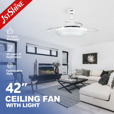 보이지 않는 42 인치 스마트 침실 천장 팬 LED 빛 CE 승인