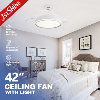 좋은 가격 현대 디자인 6 스피드 LED 천장 팬과 숨겨진 블레이드 42 인치 공간 절약 온라인으로