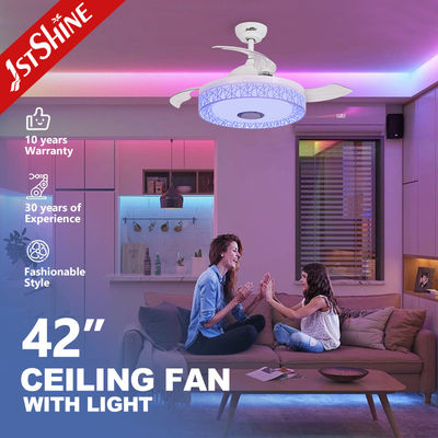 원격 제어 LED 천장 팬 3 가지 색상 조명 및 고속 모터 와트 35W