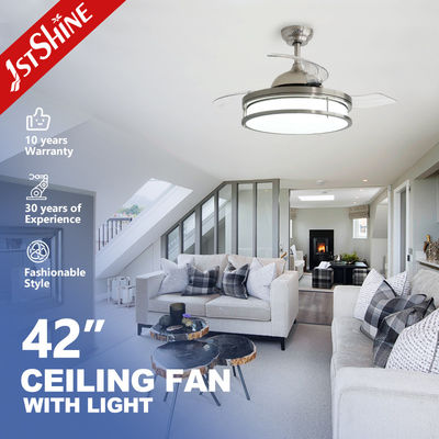 42 인치 보이지 않는 천장 팬과 디머블 LED 라이트 3 PC 블레이드 실내 침실