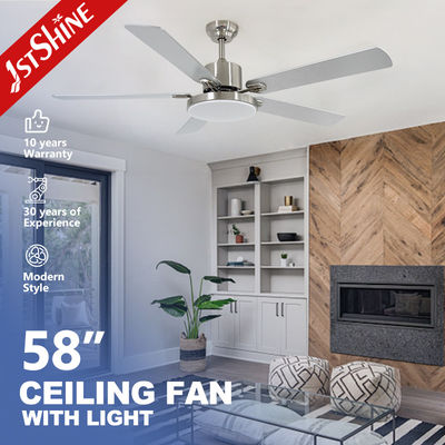 스마트 홈 58 인치 천장 팬 5 MDF 블레이드 및 원격 제어 3 컬러 LED 라이트