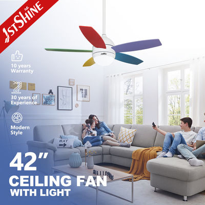 OEM 5 가지 다채로운 MDF 블레이드 가벼운 AC 모터와 함께 현대 천장 팬