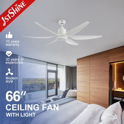 색온도 3000k 66인치 LED 천장 팬, 디머블 라이트와 흰색 ABS 블레이드