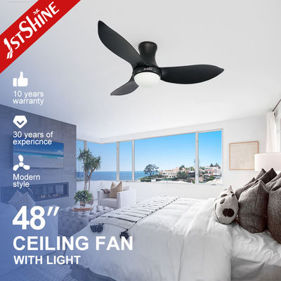블랙 LED 3 ABS 블레이드 천장 팬 DC 모터 현대 조용 플러시 장착