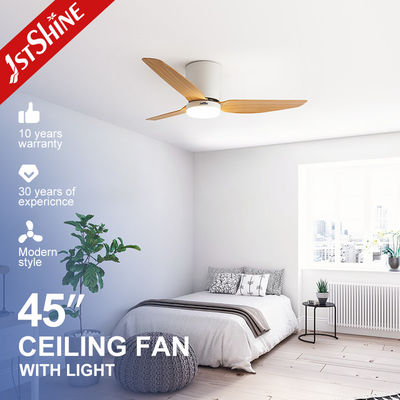 45 인치 플라스틱 블레이드 팬 플러시 마운트 3 블레이드 디머블 LED 라이트