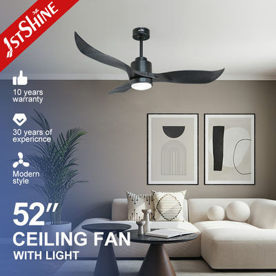 램프 보디 재료 금속 52인치 검은색 3 ABS 블레이드 DC 35W LED 라이트와 함께 간단한 장식 천장 팬