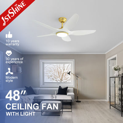 5 플래스틱 블레이드 천장 팬 Dimmable LED 라이트 흰색 검은색 DC 모터 낮은 소음