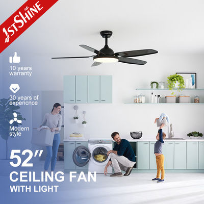 52인치 블랙 ABS 블레이드 6속 리모컨 LED 천장 팬 라이트