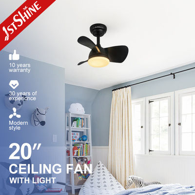20 인치 3 검은 ABS 블레이드 원격 LED 천장 팬 3 컬러 LED 라이트 및 DC 모터