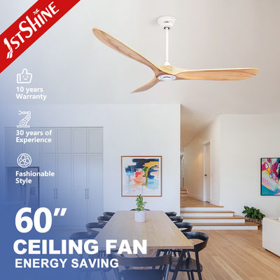 60 인치 DC 3 블레이드 나무 블레이드 천장 팬 5 속도 원격 제어 110-220V / 50/60hz