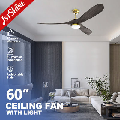 램프 보디 재료 금속 60 인치 강력한 높은 공기 흐름 LED 천장 팬 거실
