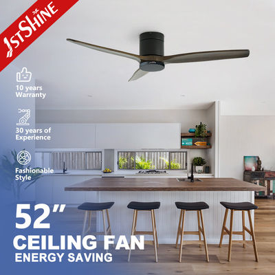 현대 디자인 1stshine LED 천장 팬과 솔리드 목재 블레이드 플러시 마운트 2-in-1