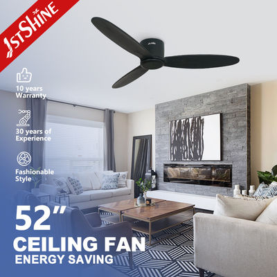 52'' 소음 없는 모터 리모트 LED 천장 팬 3 개의 나무 잎