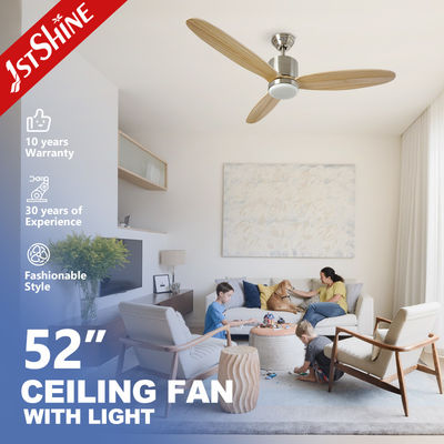 스마트 앱 제어와 함께 Dimmable LED 52 인치 솔리드 목재 천장 팬 라이트