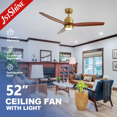 10- 1stshine LED 천장 팬과 금 럭셔리 솔리드 목재 및 조절 가능한 LED 조명