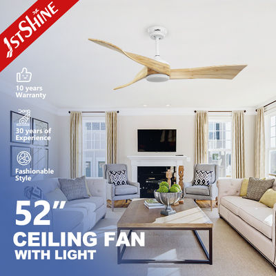 230V 고체 나무 잎 3 컬러 LED 디머블 천장 팬 원격 제어
