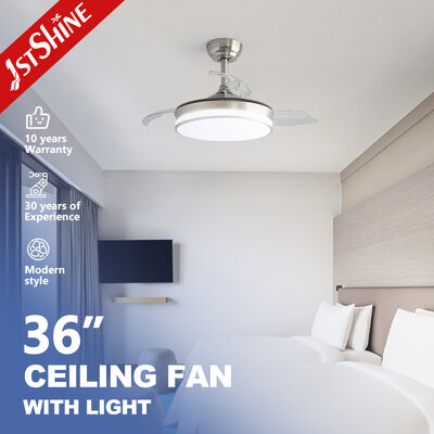 잠실 또는 사무실용 소소한 빛과 접이 가능한 블레이드와 함께 36 인치 철인 가능한 천장 팬