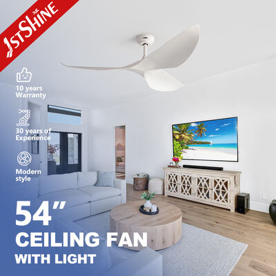 좋은 가격 54 Inch White ABS Ceiling Fan Without Light with DC Motor for Large Airflow in Contemporary Design 온라인